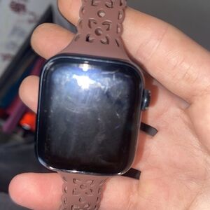 Apple Watch with Brown Strap